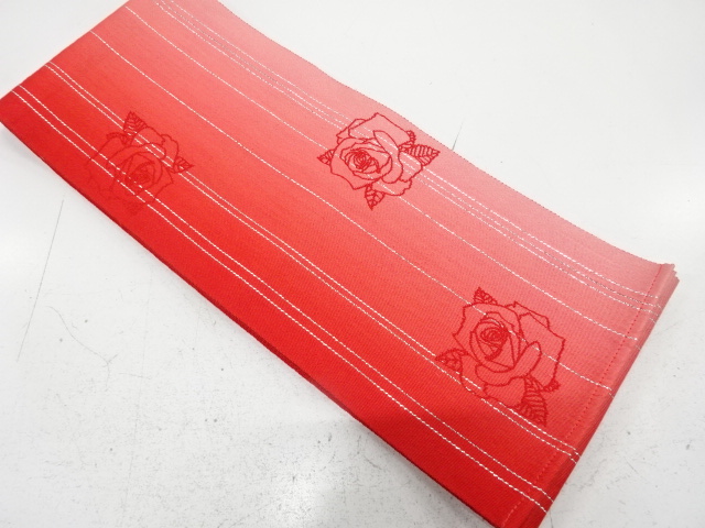 JAPANESE KIMONO / YUKATA OBI / WOVEN ROSE